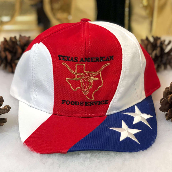 Vintage Texas American Food Service All Over Print Twill Snapback Hat