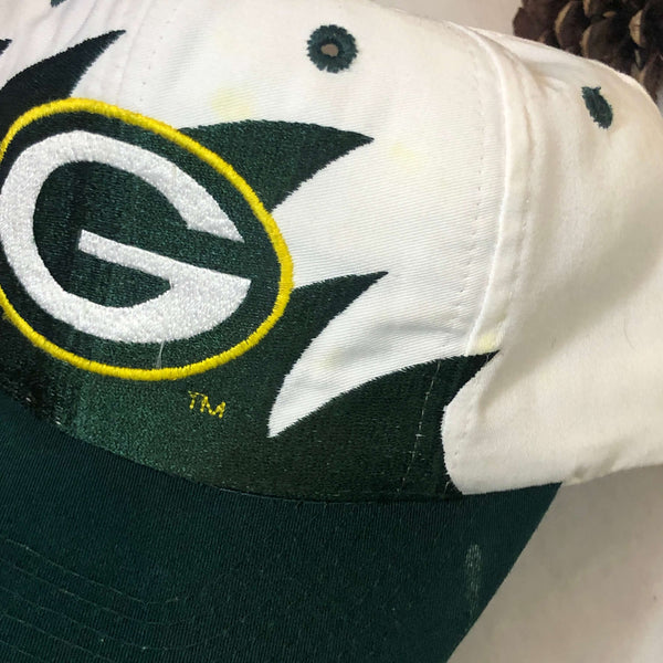 Vintage NFL Green Bay Packers Logo 7 Sharktooth Twill Snapback Hat