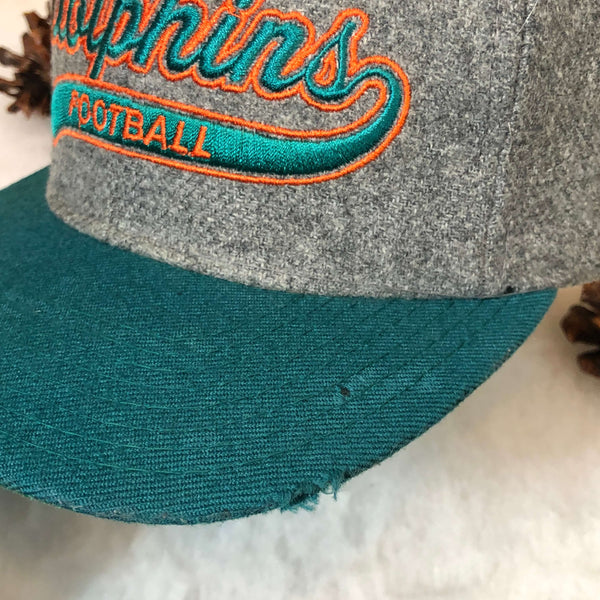Vintage NFL Miami Dolphins Starter Melton Wool Tailsweep Script Snapback Hat