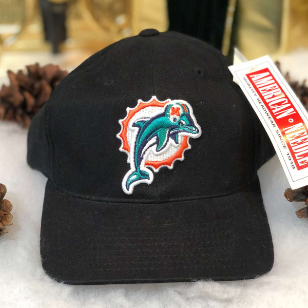 Vintage Deadstock NWT NFL Miami Dolphins American Needle Strapback Hat