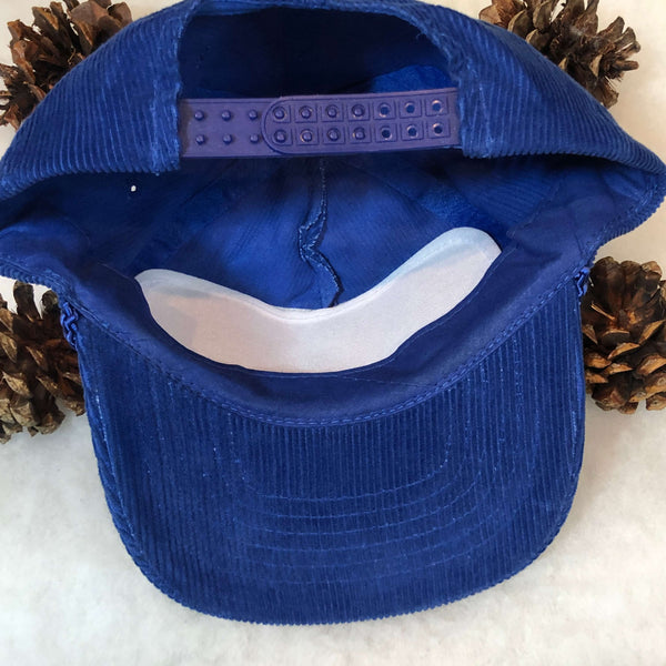 Vintage Blue Blank Corduroy KC Snapback Hat