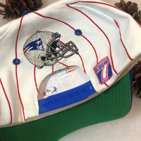 Vintage NFL New England Patriots Logo 7 Pinstripe Wool Snapback Hat