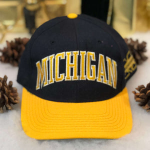Vintage NCAA Michigan Wolverines Starter Arch Wool Fitted Hat 7 1/8
