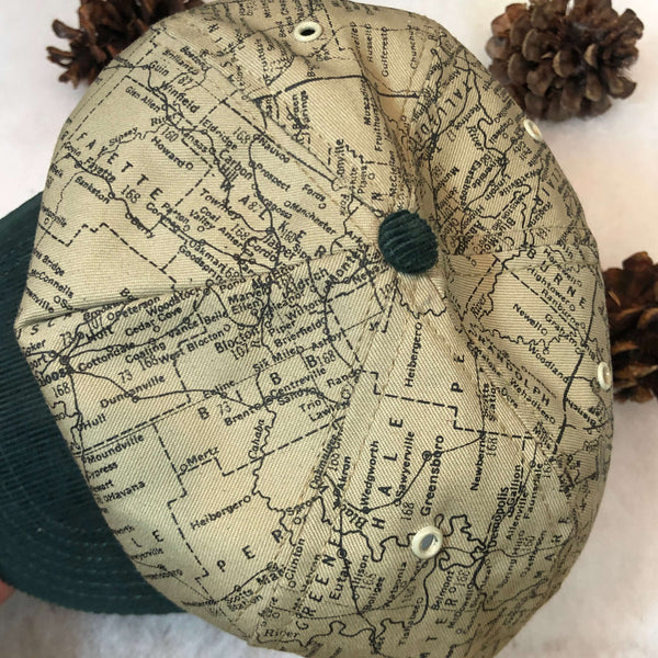 Vintage Alabama Map Snapback Hat