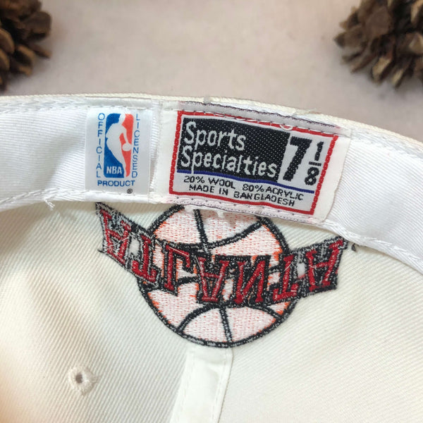 Vintage NBA Atlanta Hawks Sports Specialties Script Fitted Hat 7 1/8