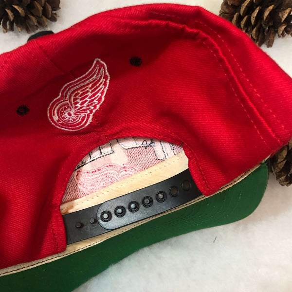 Vintage NHL Detroit Red Wings American Needle Nutmeg Mills Wool Snapback Hat