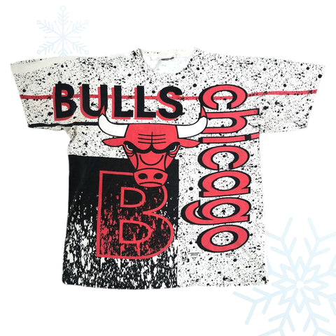 Vintage NBA Chicago Bulls Magic Johnson T's All Over Print T-Shirt
