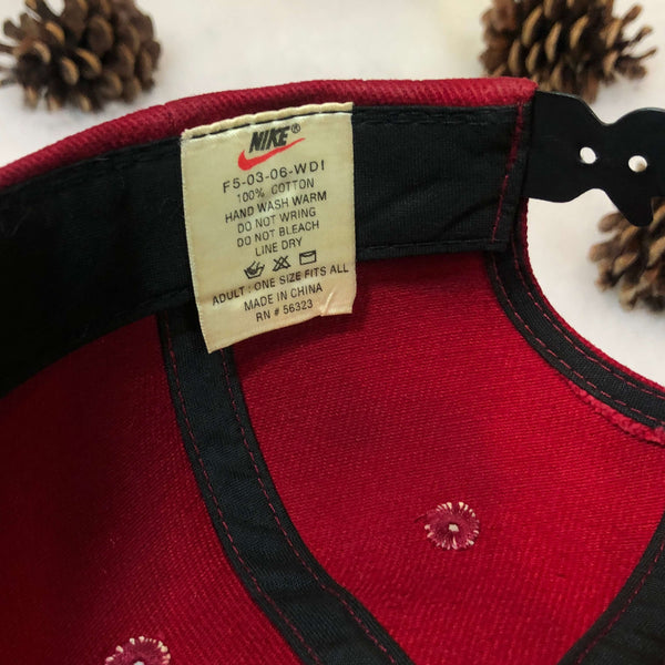 Vintage Nike Check Maroon Snapback Hat