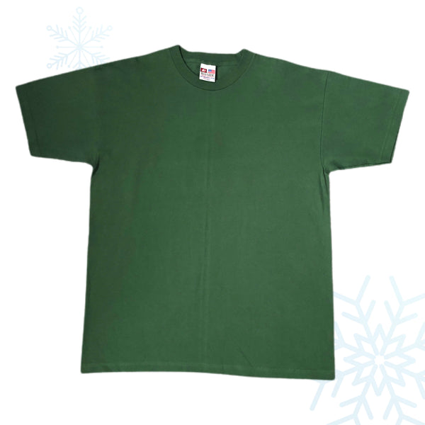 Deadstock NWOT Bayside Forest Green Heavyweight Blank T-Shirt (XL)