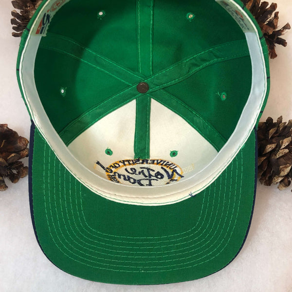 Vintage NCAA Notre Dame Fighting Irish The Game Circle Logo Pinstripe Twill Snapback Hat