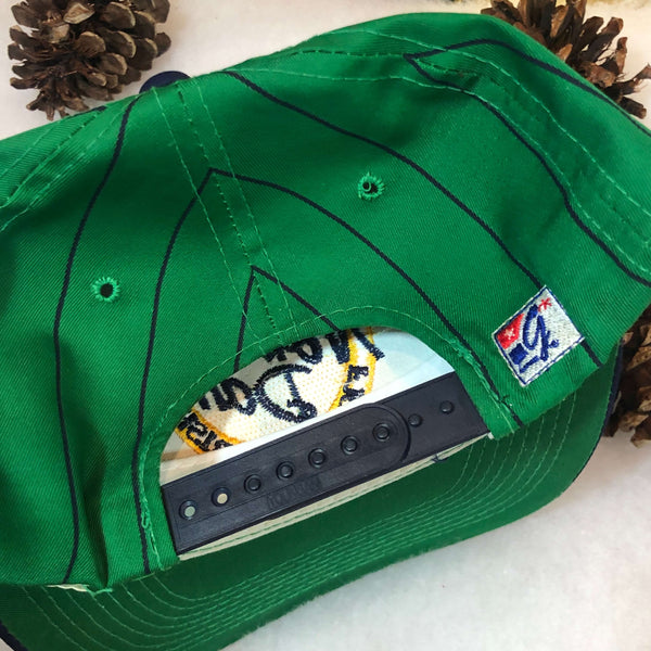Vintage NCAA Notre Dame Fighting Irish The Game Circle Logo Pinstripe Twill Snapback Hat