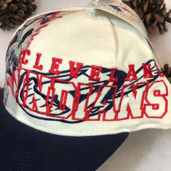 Vintage Deadstock NWT MLB Cleveland Indians Box Seat Snapback Hat