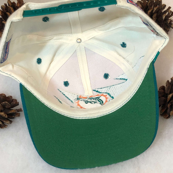 Vintage Deadstock NWOT NFL Miami Dolphins Logo Athletic Sharktooth Wool Snapback Hat