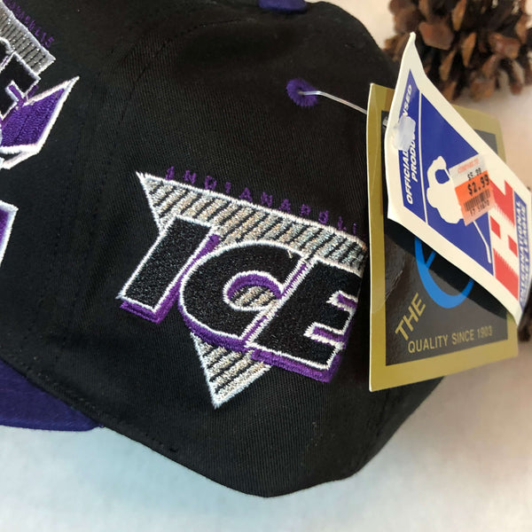 Vintage Deadstock NWT IHL Indianapolis Ice The G Cap Wave Snapback Hat