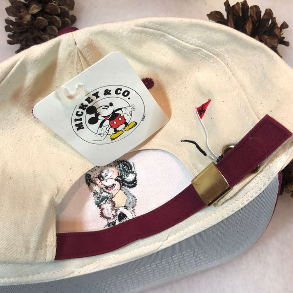 Vintage Deadstock NWT Mickey Mouse Golfing Strapback Hat