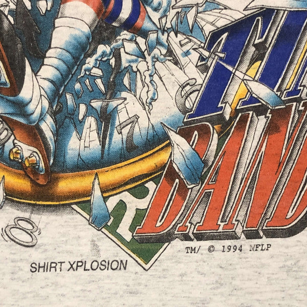 Vintage 1994 NFL Denver Broncos John Elway Shirt Xplosion Caricature T-Shirt (M)