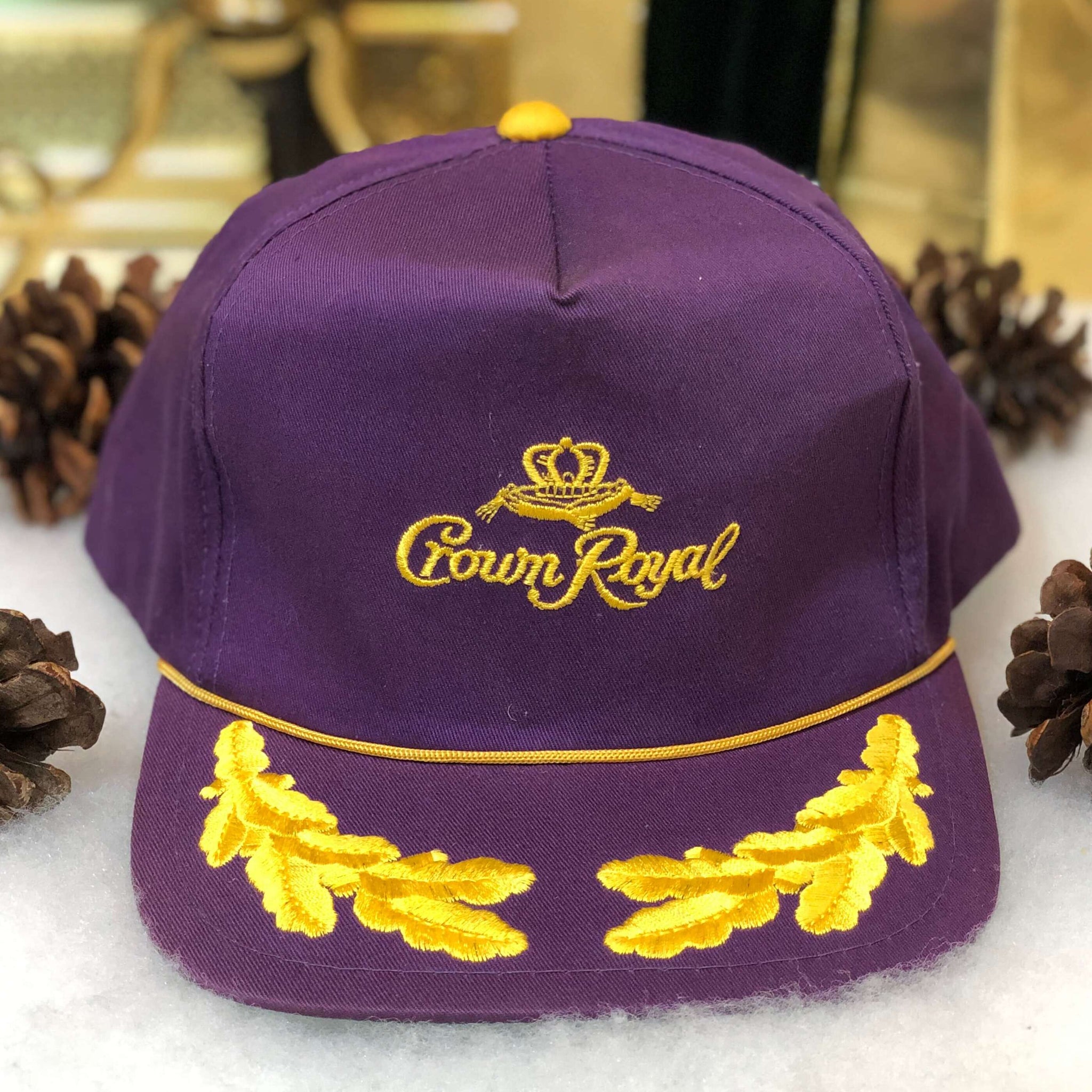 Vintage Crown Royal Twill Snapback Hat