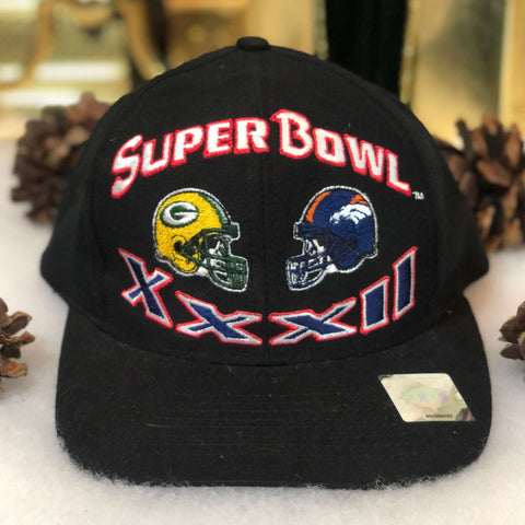 Vintage Deadstock NWOT NFL Super Bowl XXXII Packers Broncos Logo Athletic Snapback Hat