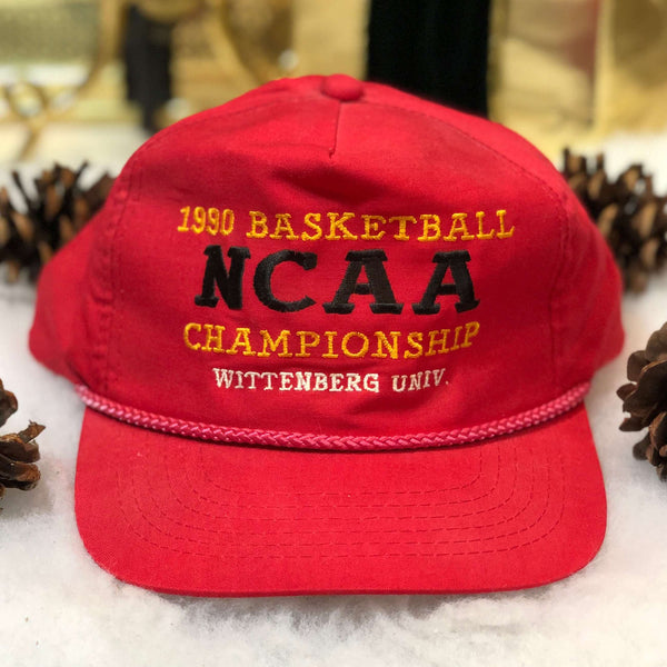 Vintage 1990 NCAA Basketball Championship Wittenberg UNLV Twill Snapback Hat