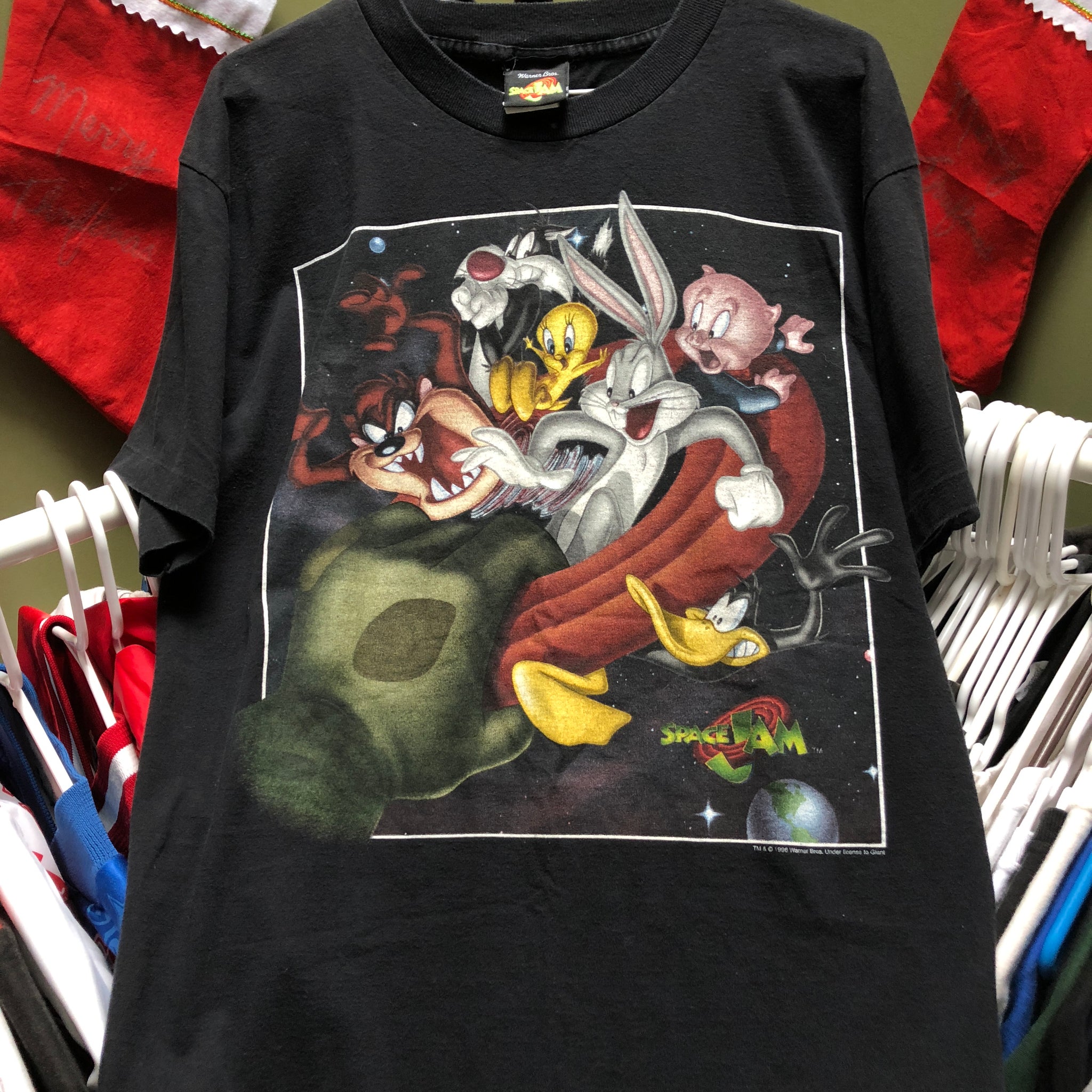 Vintage 1996 Space Jam Movie Poster T-Shirt