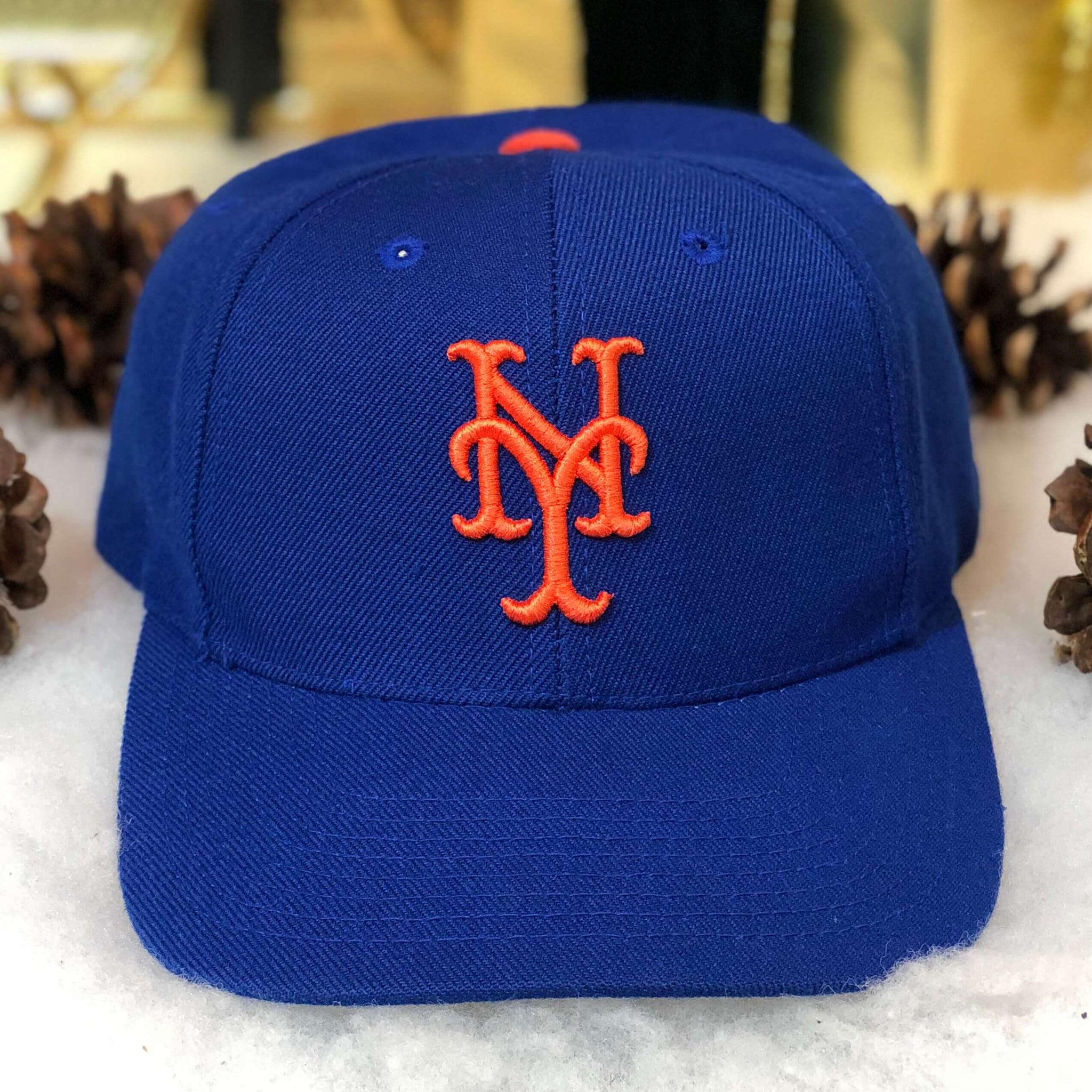 Vintage MLB New York Mets Logo Athletic Wool Snapback Hat