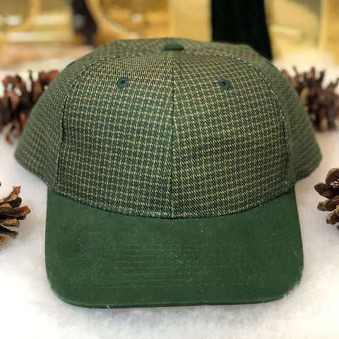 Vintage Green Plaid Toppers Strapback Hat