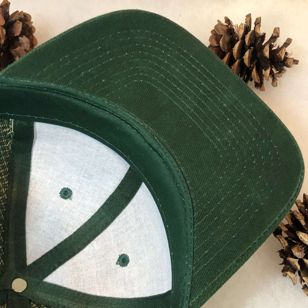 Vintage Green Plaid Toppers Strapback Hat