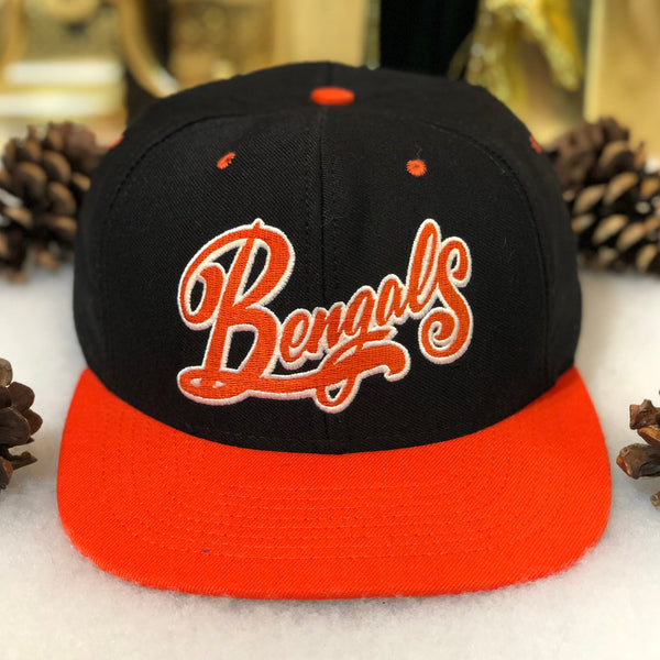 Vintage NFL Cincinnati Bengals Nutmeg Mills Script Snapback Hat
