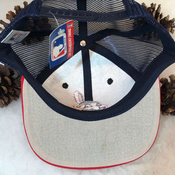 Vintage Deadstock NWT MLB Cleveland Indians Twins Enterprise Trucker Hat