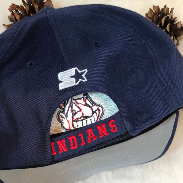 Vintage Deadstock NWOT MLB Cleveland Indians Starter Wool Strapback Hat