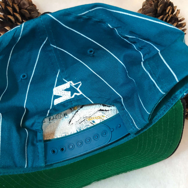 Vintage NHL San Jose Sharks Starter Pinstripe Twill Snapback Hat