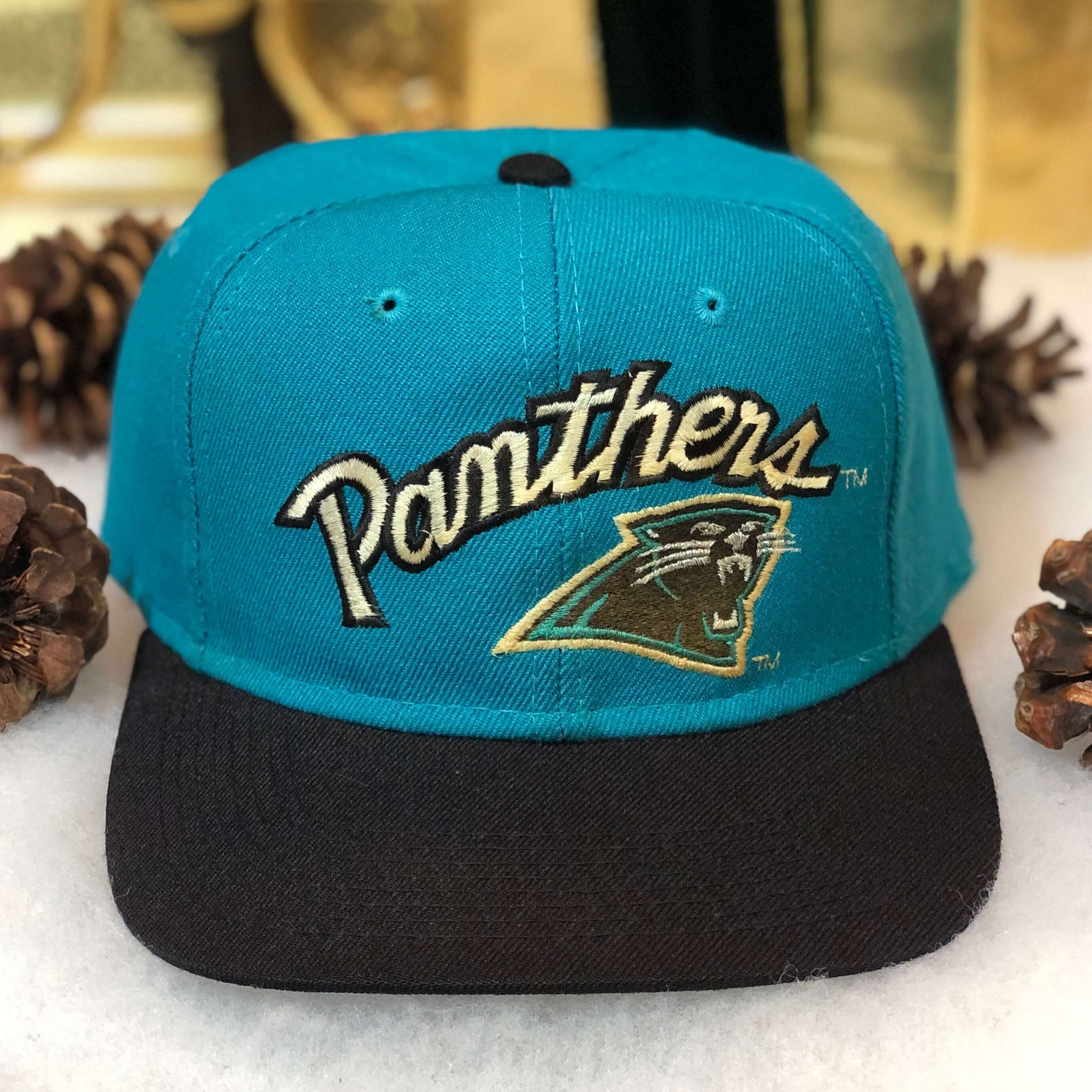 Vintage NFL Carolina Panthers Sports Specialties Wool Fitted Hat 7 1/8