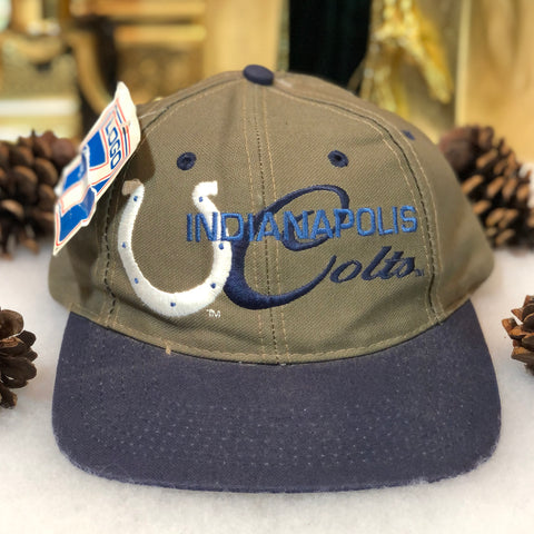 Vintage Deadstock NWT NFL Indianapolis Colts Logo 7 Twill Snapback Hat