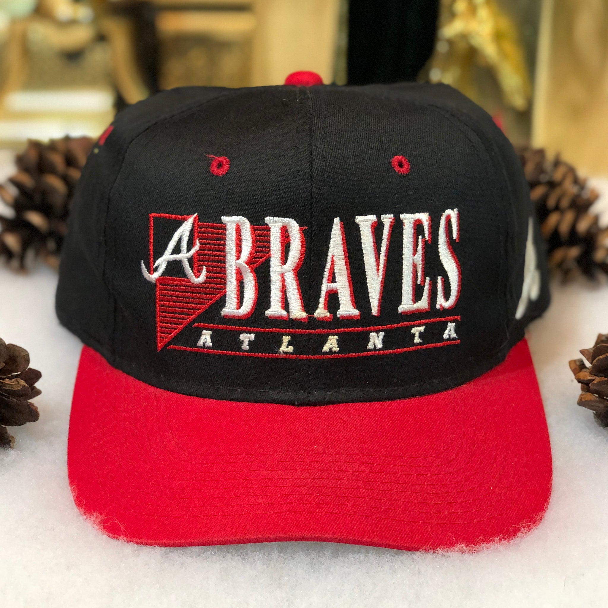 Vintage MLB Atlanta Braves Tri-Bar Twill Snapback Hat