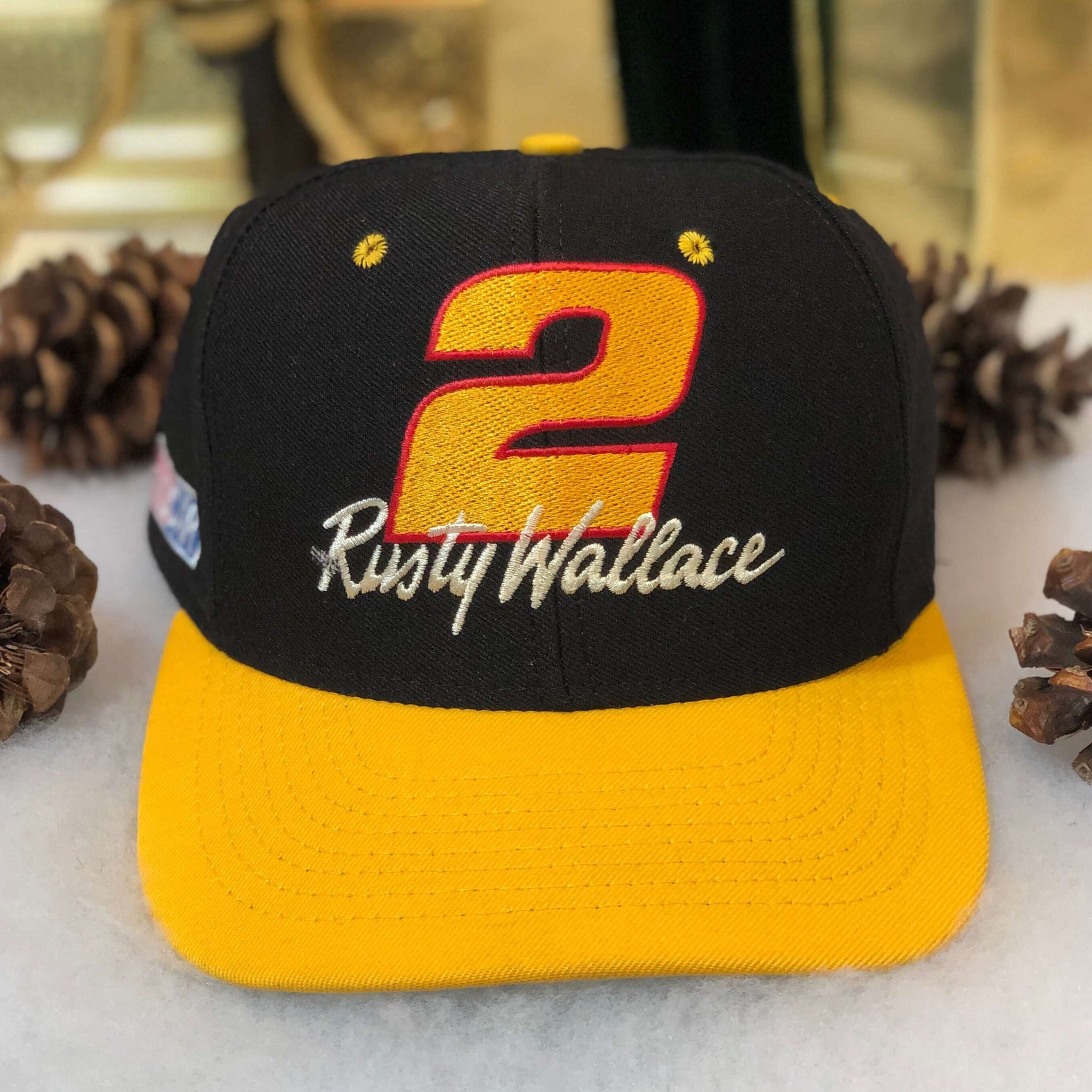 Vintage NASCAR Rusty Wallace Nutmeg Mills Wool Snapback Hat