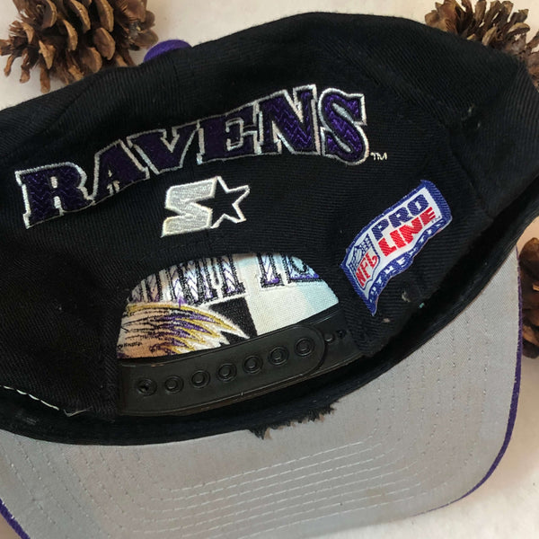 Vintage NFL Baltimore Ravens Starter Logo Arch Wool Snapback Hat