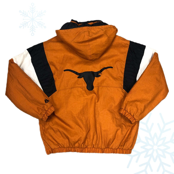 NCAA Texas Longhorns Majestic Puffer Half-Zip Pullover Jacket (XL)