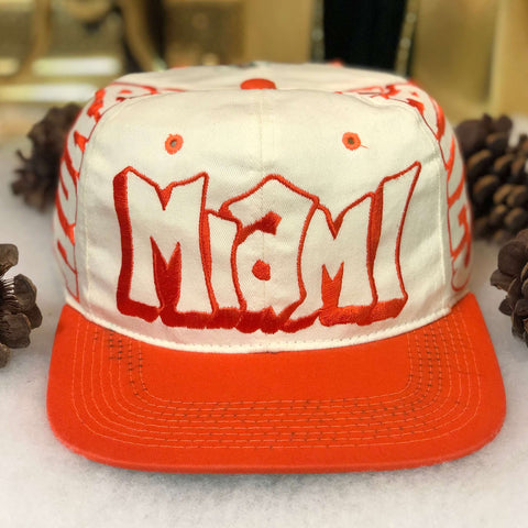 Vintage NCAA Miami Hurricanes Magic Graffiti Twill Snapback Hat