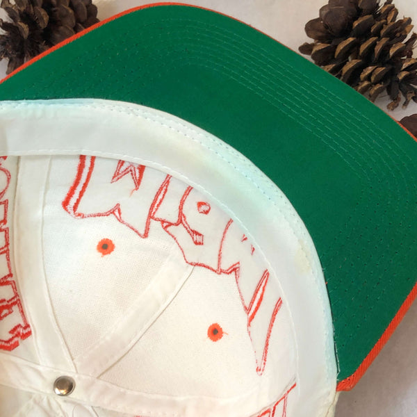 Vintage NCAA Miami Hurricanes Magic Graffiti Twill Snapback Hat
