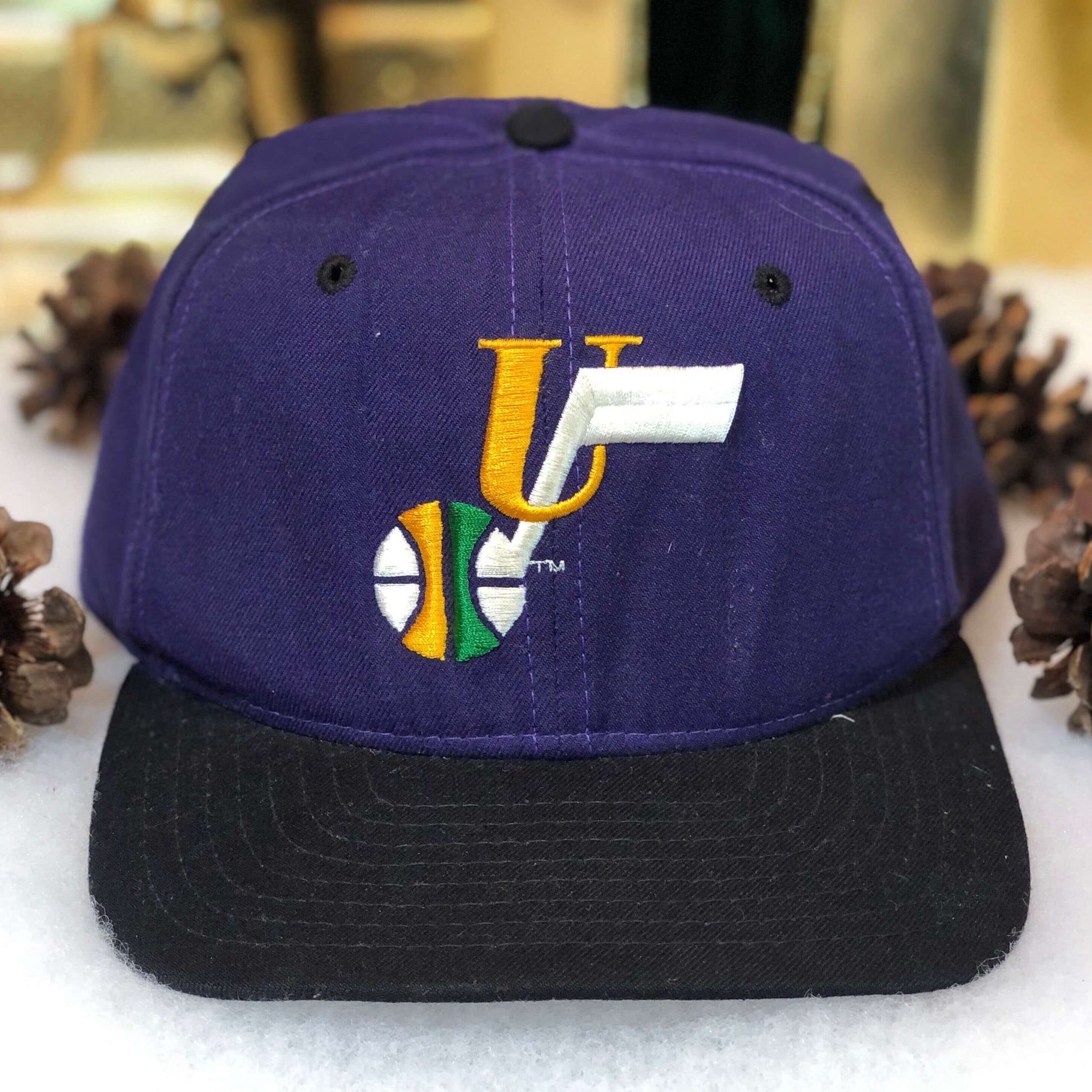 Vintage NBA Utah Jazz New Era Wool Snapback Hat