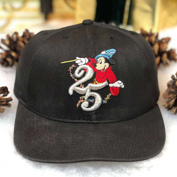 Vintage Walt Disney World 25th Anniversary Sorcerer Mickey Snapback Hat