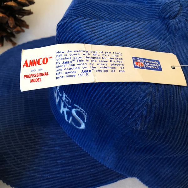 Vintage Deadstock NWT Annco NFL Seattle Seahawks Corduroy Snapback Hat