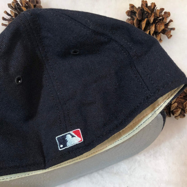 Vintage MLB Cleveland Indians New Era Wool Fitted Hat 7 1/8
