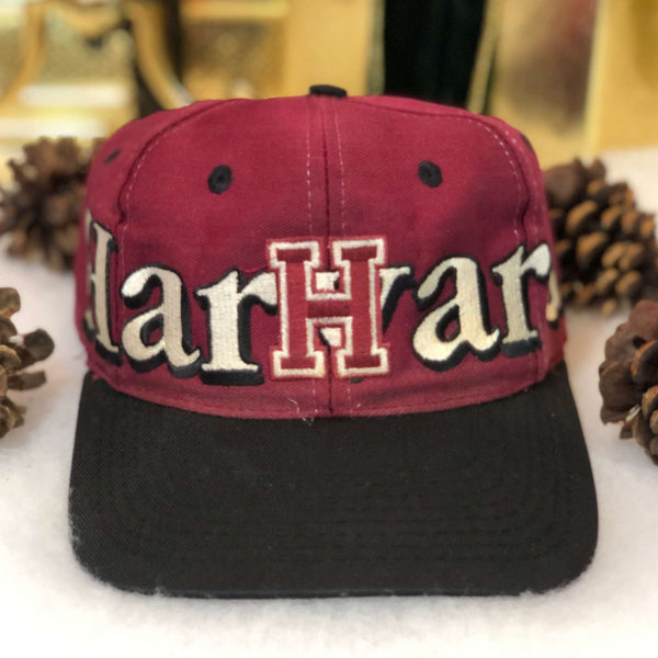 Vintage NCAA Harvard Crimson Logo 7 Spellout Snapback Hat
