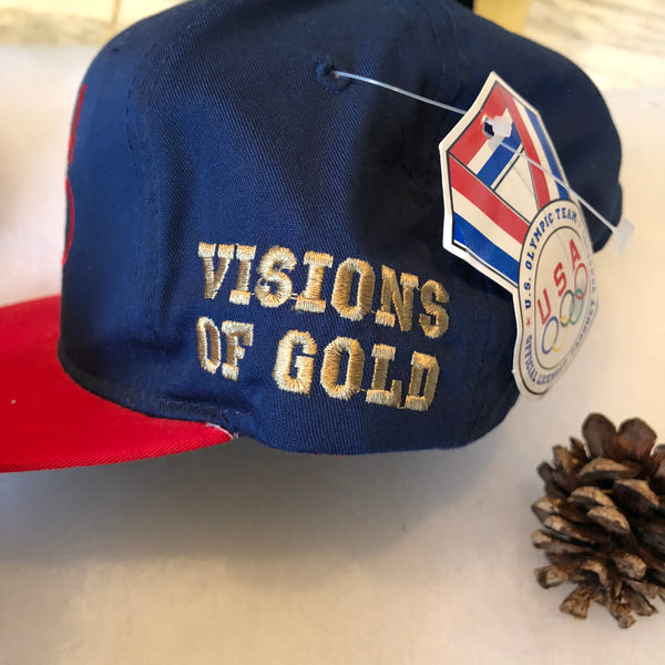 Vintage Deadstock NWT Olympicap USA Olympics "Visions of Gold" Snapback Hat