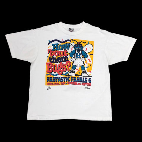 Vintage 1994 NBA Charlotte Hornets "How 'Bout Them Bugs?" Fantastic Fanale T-Shirt (XL)