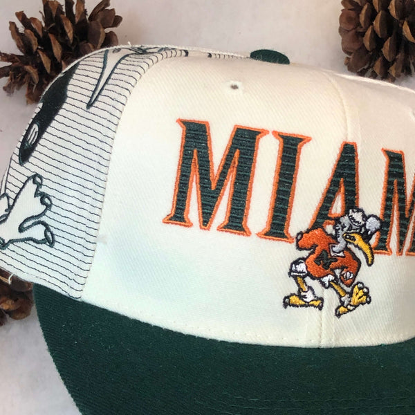 Vintage NCAA Miami Hurricanes Sports Specialties Laser Snapback Hat