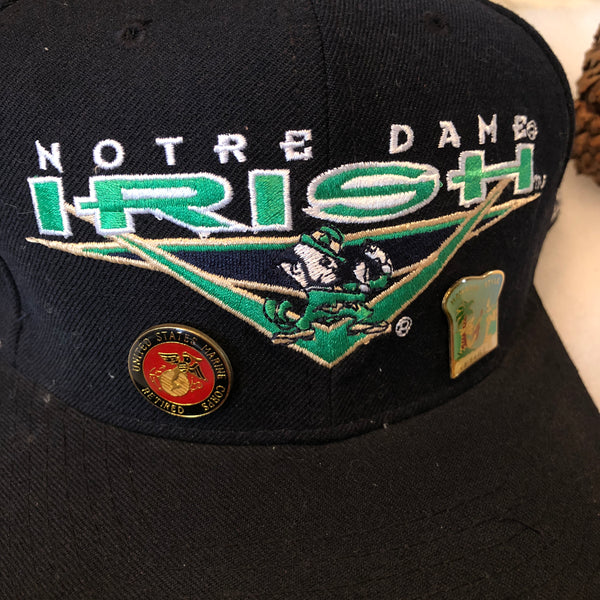 Vintage New Era NCAA Notre Dame Fighting Irish Snapback Hat with Pins