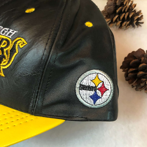 Vintage NFL Pittsburgh Steelers Modern Genuine Leather Snapback Hat