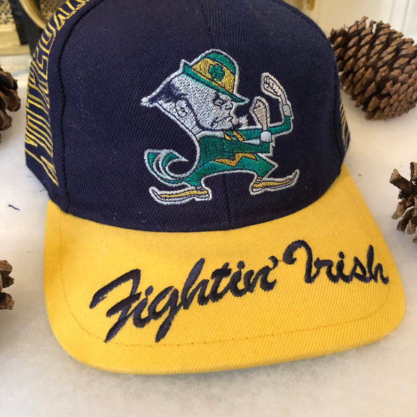 Vintage NCAA Notre Dame Fighting Irish Brim Script Snapback Hat